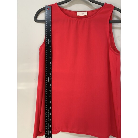 Everly Anthropologie Women Small Bright Pink/Red Tank Top Blouse Basic Shirt - Picture 4 of 6